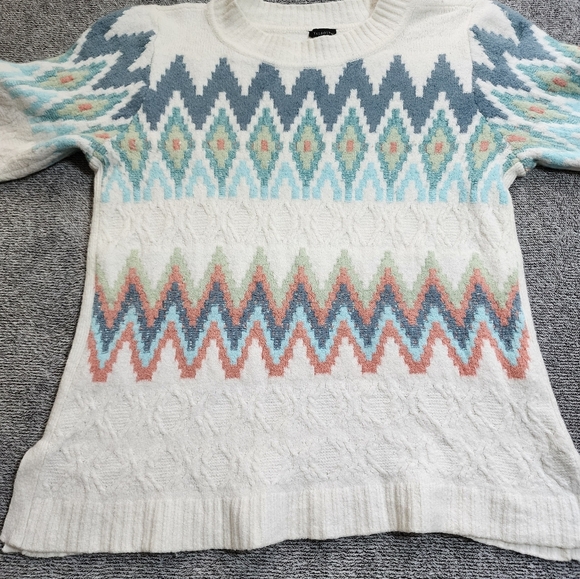 Talbots Women's Large Aztec Print Sweater - Picture 8 of 10